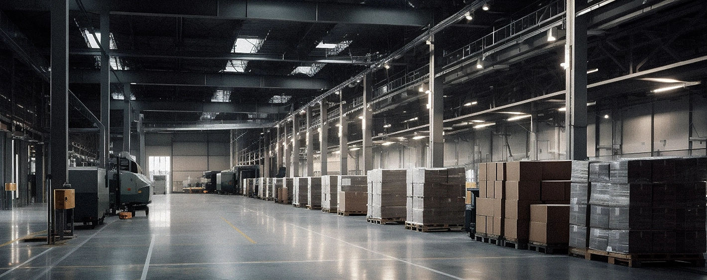 View of the warehouse from the inside